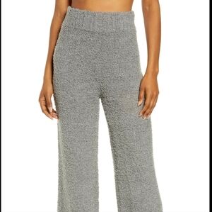 SKIMS Cozy Cabin Knit Wide Leg Athleasure Comfy Launge Gray Women's Pants L/XL